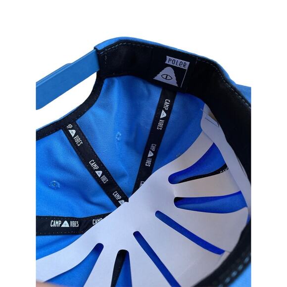 POLER Wiggle Font Flat Bill Hat Cap BLUE Snapback OSFA Deadstock - Picture 4 of 4